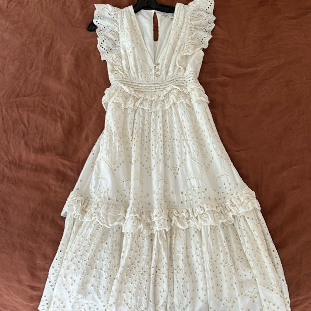 CLEOBELLA WHITE EYELET MAXI SIZE XS